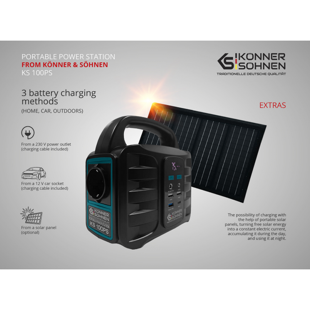 Преносима електроцентрала / генератор 100W KS 100PS