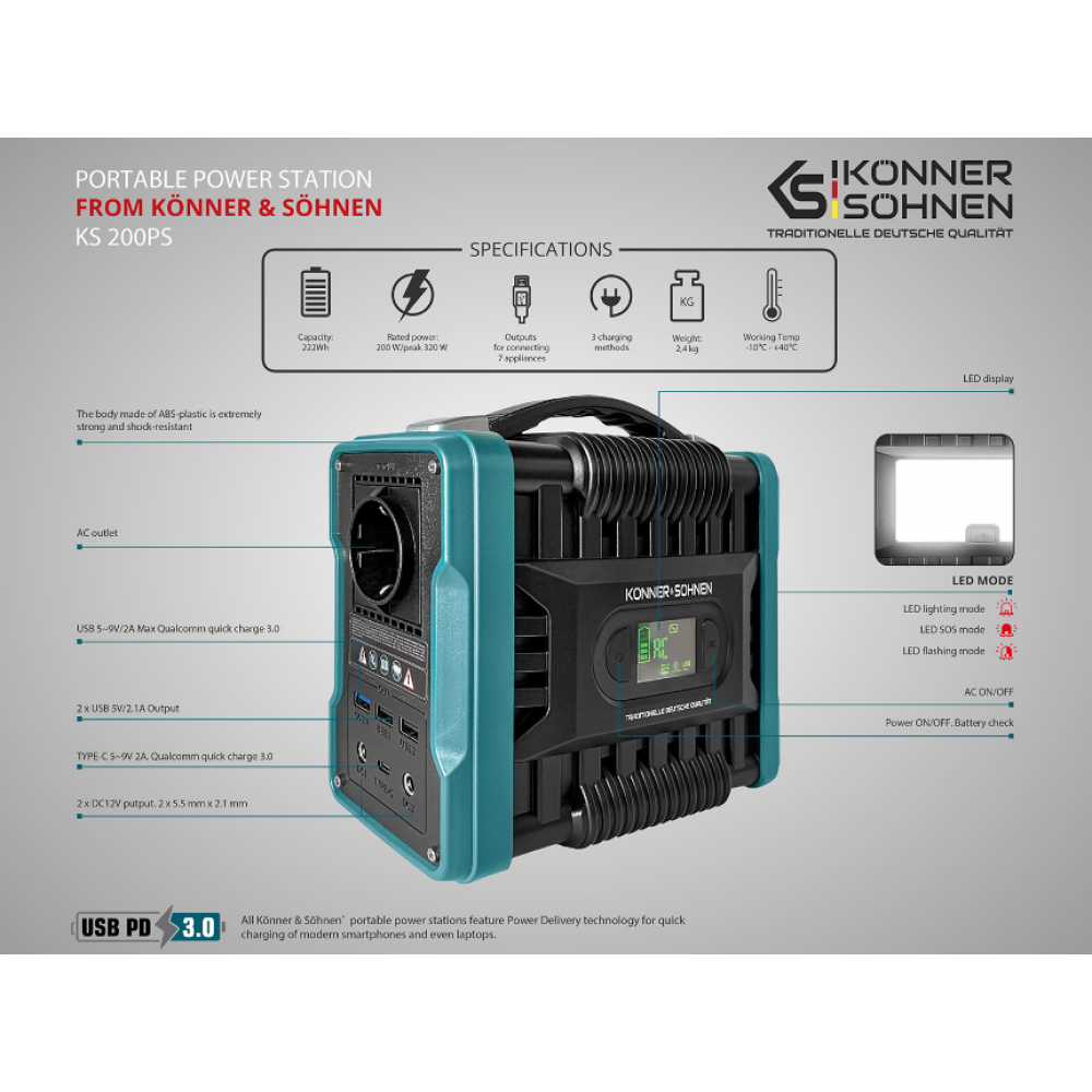 Преносима електроцентрала / генератор 200W KS 200PS