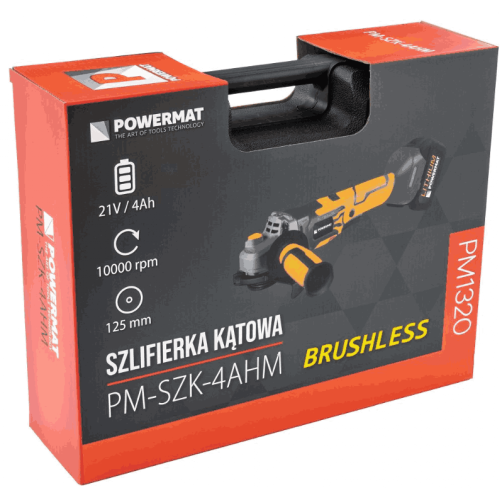 Акумулаторен ъглошлайф 21V / 1.5A, 4000 mAh - PM-SZK-4AHM