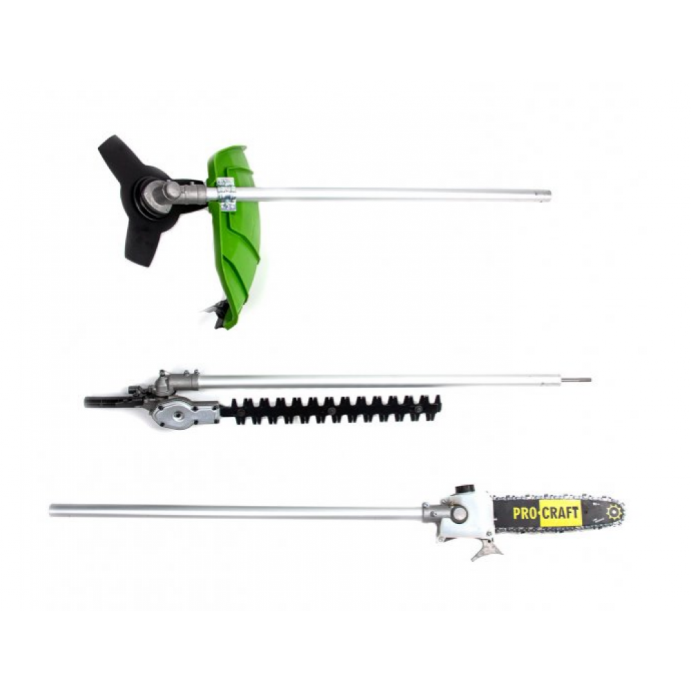 PROCRAFT PTA20/2 Акумулаторен тример, резачка, храсторез, 3 в 1, 36V 4Ah, безчетков, (body)