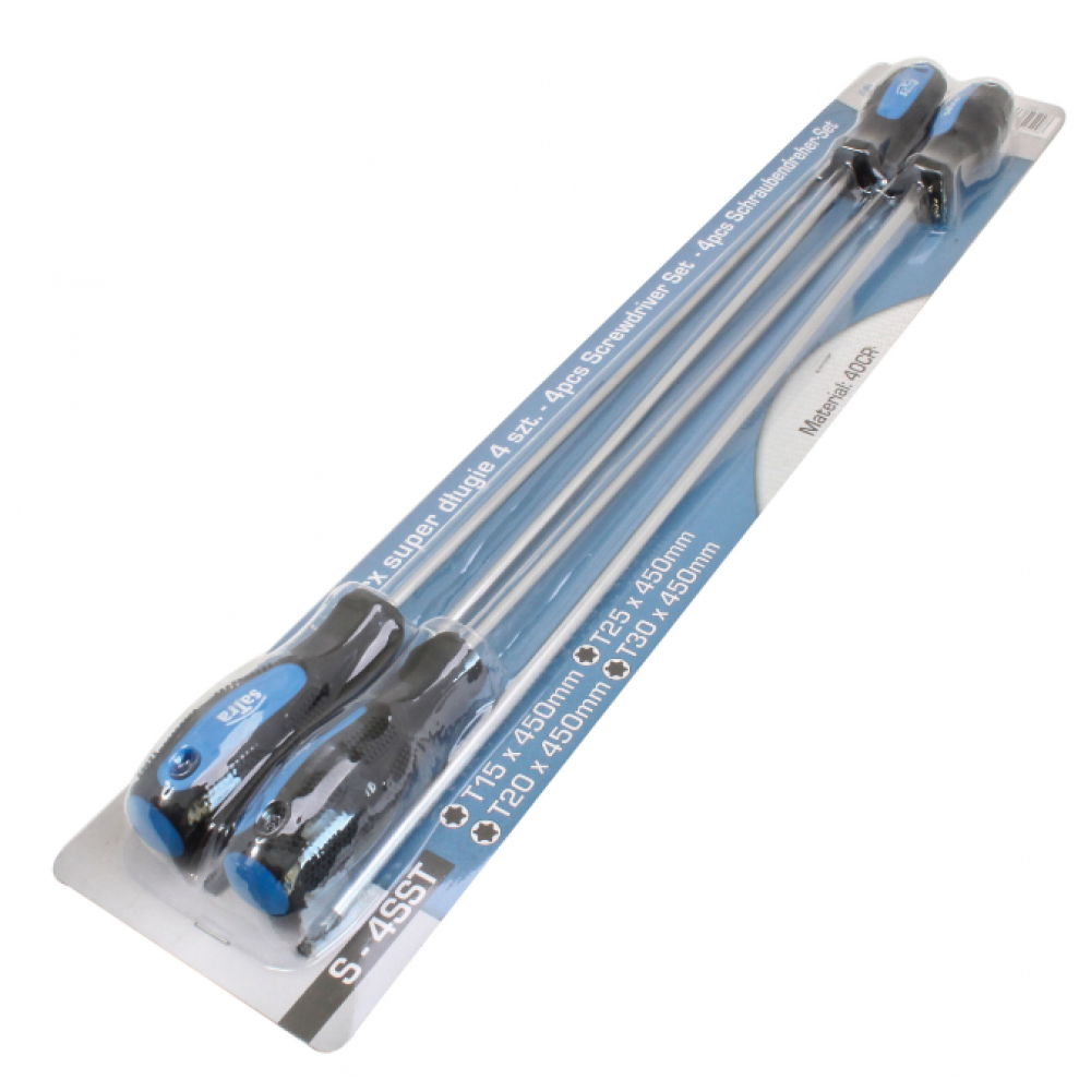 Комплект дълги отвертки Torx 4 броя - ASTA / SATRA S-4SST