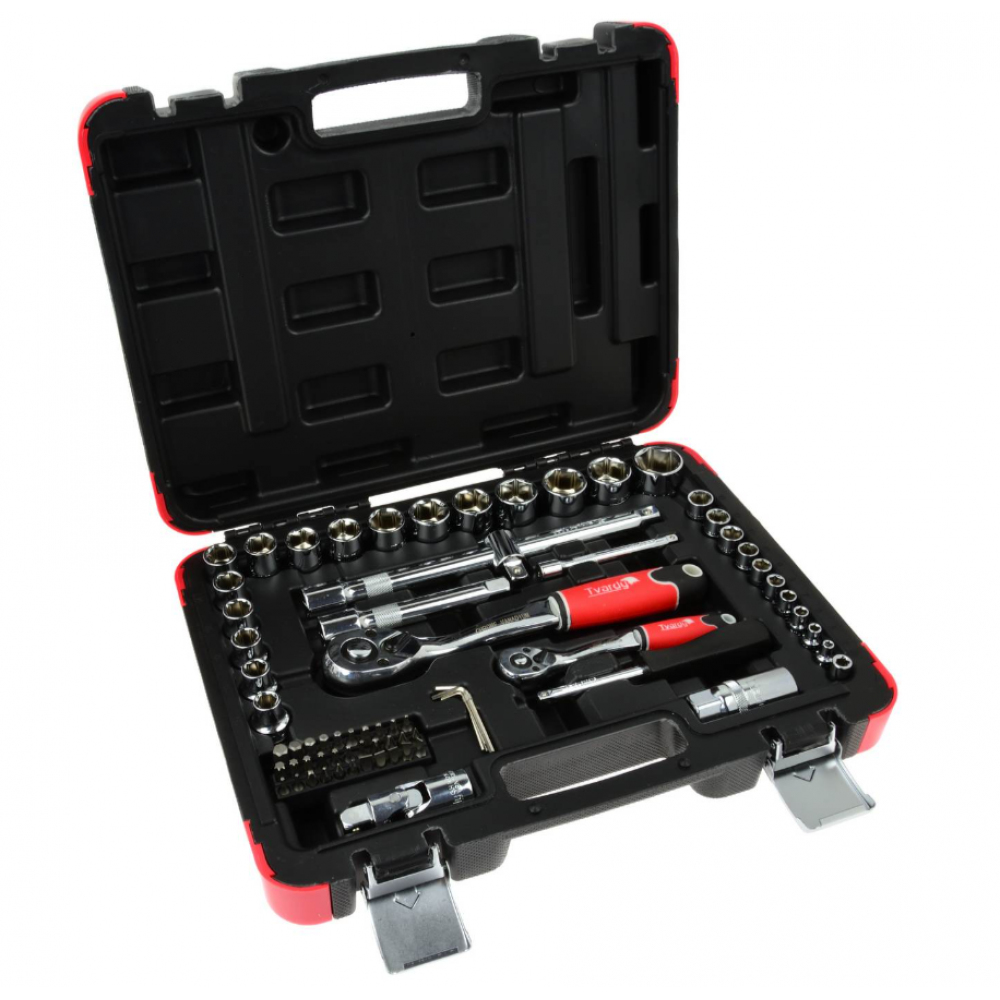 Комплект професионално гедоре 72 части 1/4"-1/2" - T00100
