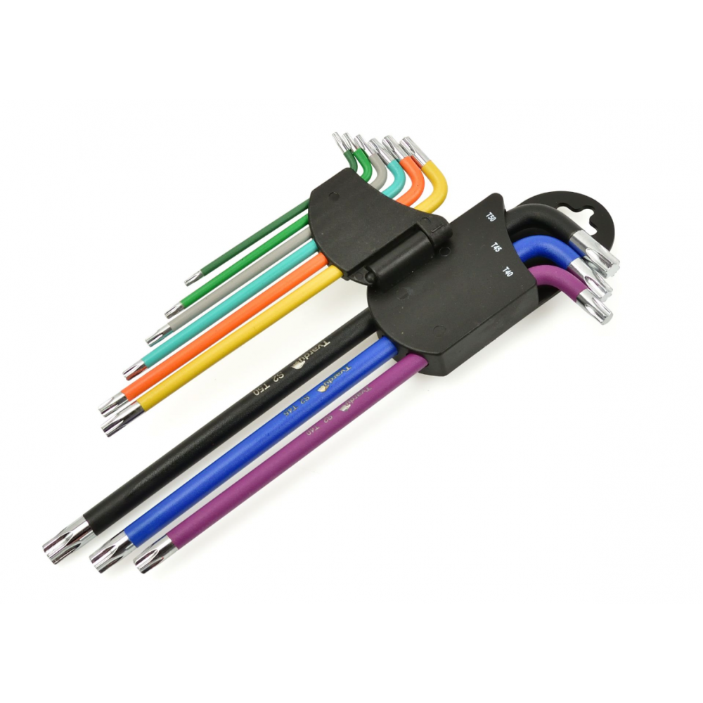 Ключове Torx тип шестограм дълги T10-T50, 9 броя - T00123