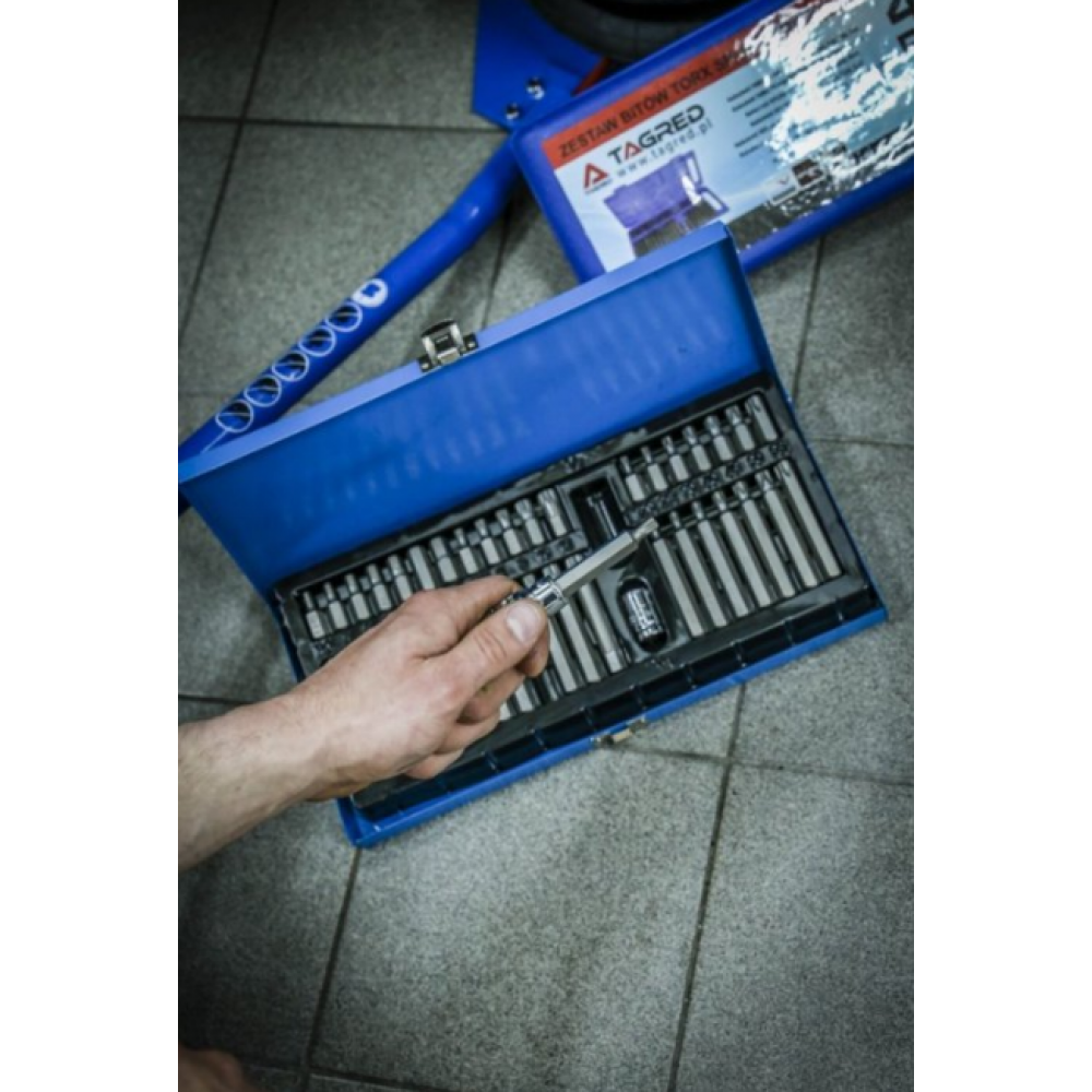 Накрайници, torx, шлицови, шестограмни ключове комплект 40 бр. - Tagred TA1205