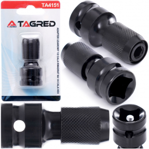 Адаптер за ударен гайковерт - преходник от 1/2" квадрат към 1/4" HEX - TA4151