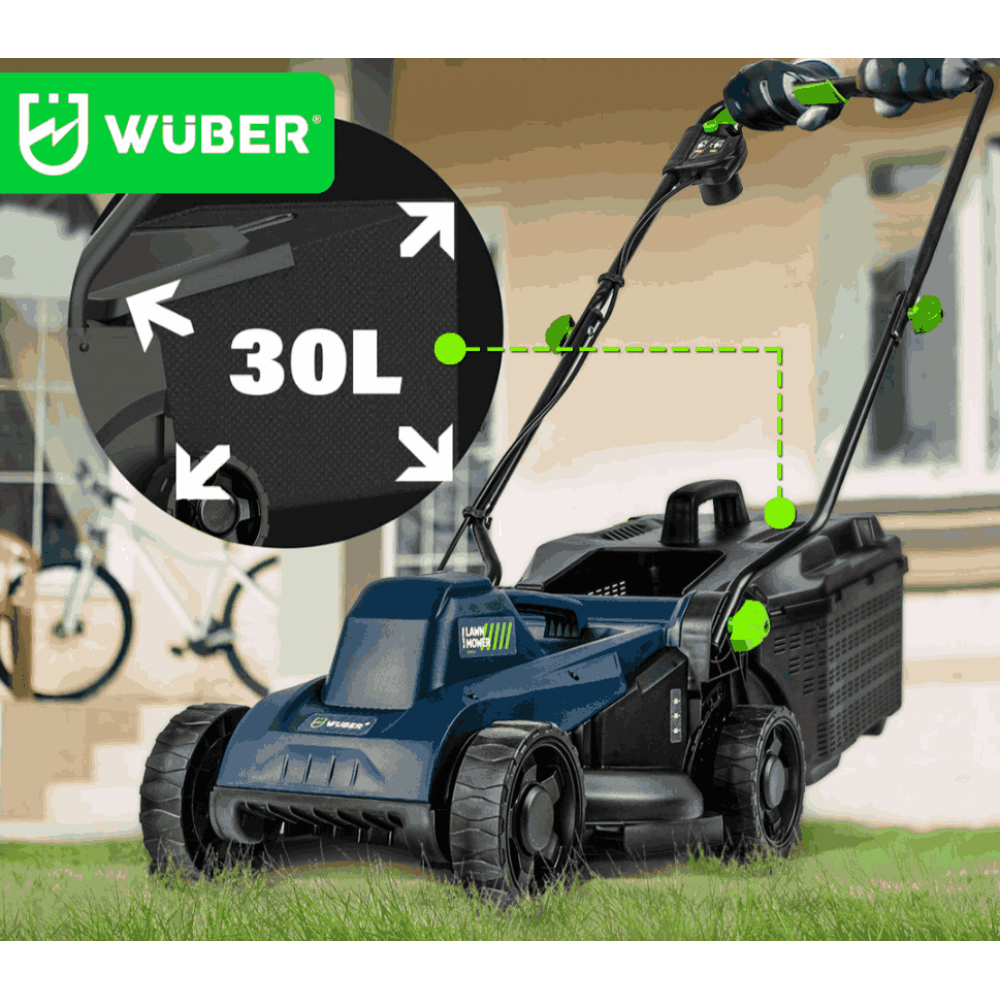 Електрическа косачка за трева 1500 W, 30 литра - W08100