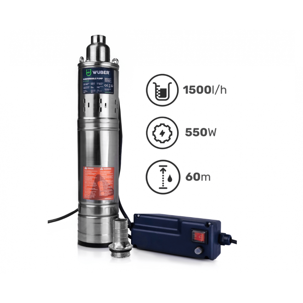 Помпа за чиста вода 550 W, 1500 л/ч. - W11008