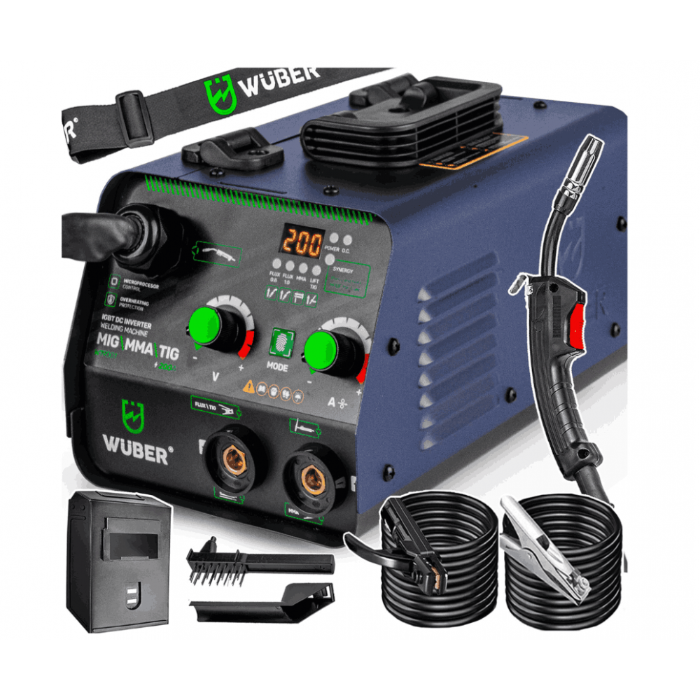 Инверторен заваръчен апарат MIG FLUX MMA TIG 17 A, 1,6-5,0 мм - W19001