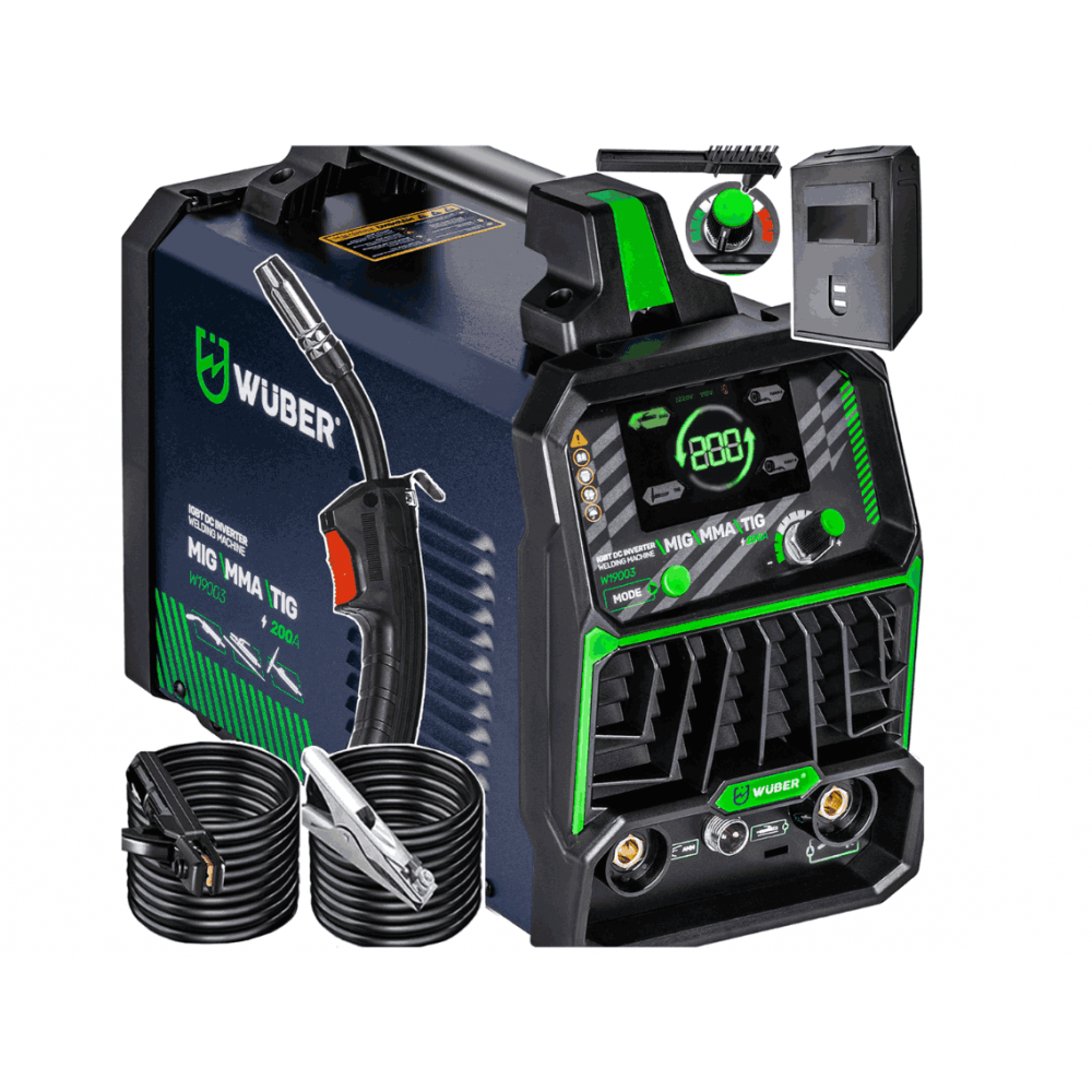 Инверторен заваръчен апарат MIG FLUX MMA TIG 20 A, 1,6-5,0 мм - W19003