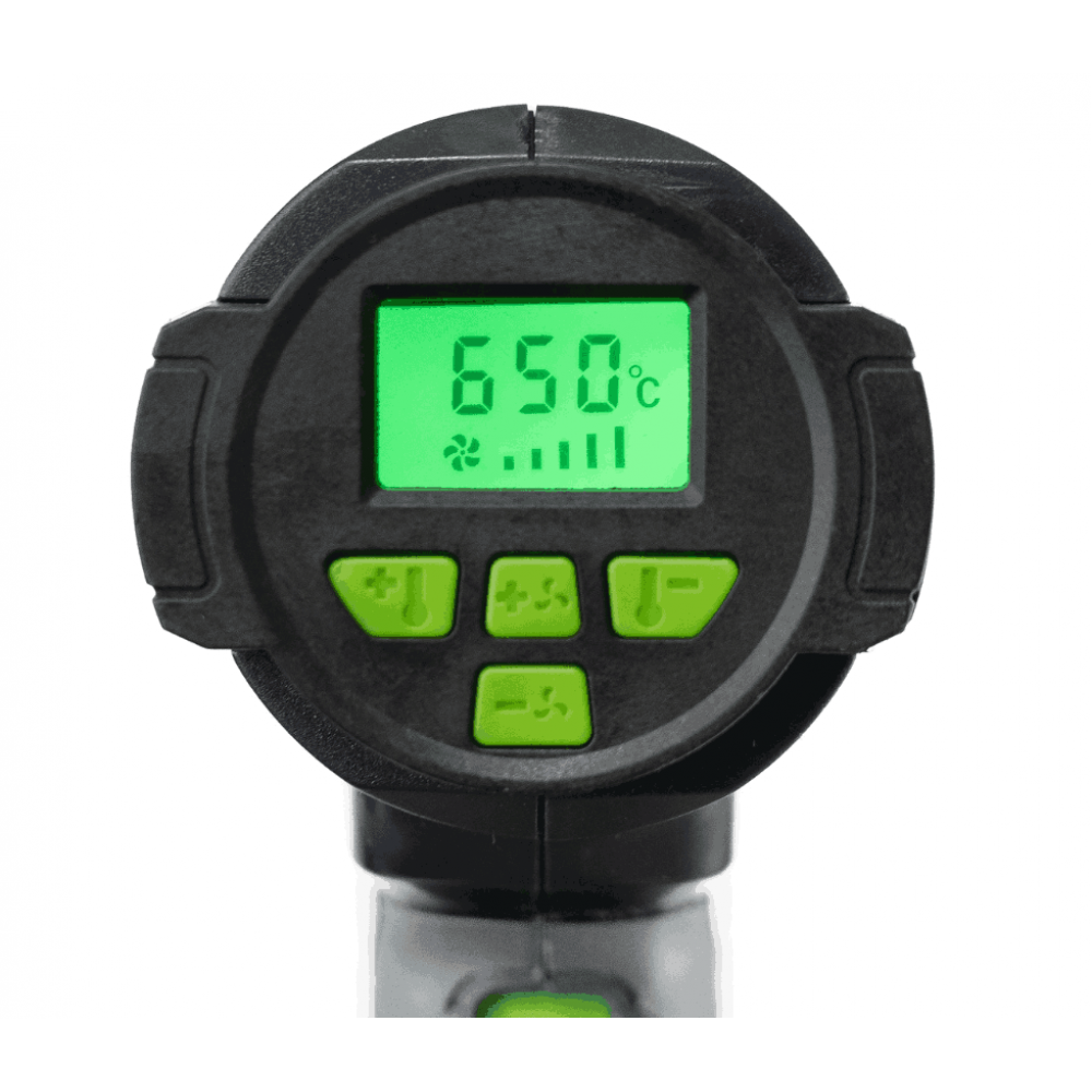 Пистолет за горещ въздух 2200 W, 350/600°C, LCD дисплей - W20115