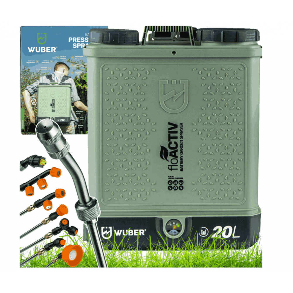 Акумулаторна гръбна пръскачка 20 литра, 12 V, 12 Ah, 5,5 бара - W24022