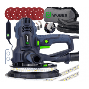 Шлайфмашина за мазилка, LED подсветка, 800 W, 180 мм - W26603