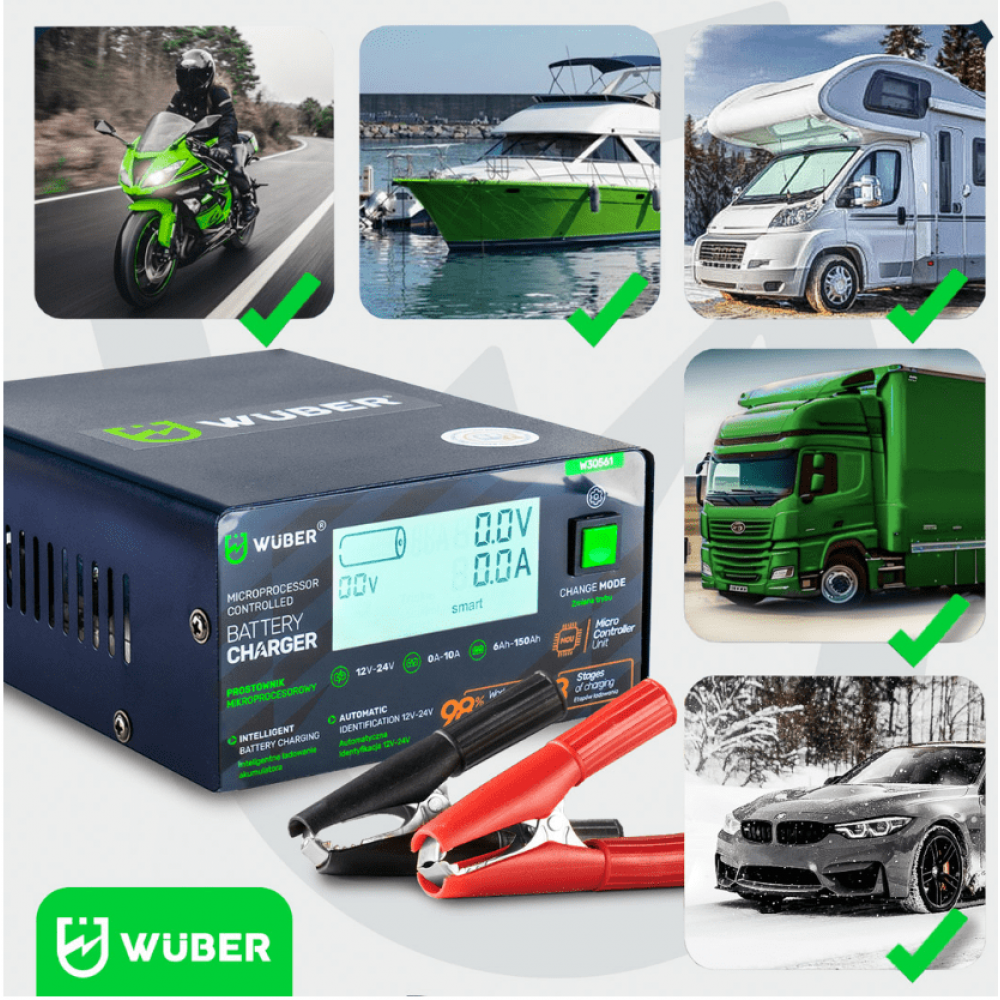 Микропроцесорното зарядно устройство за акумулатори 12V и 24V  - W30561