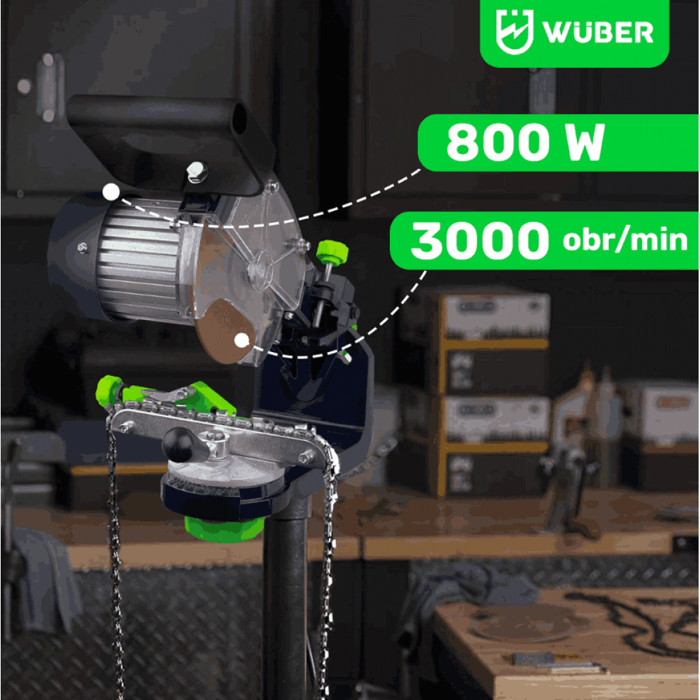 Индукционна машина за заточване на вериги 230V, 800 W - W34375