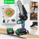 Мини акумулаторен верижен трион за клони 500 W, 2000 mAh - W37002