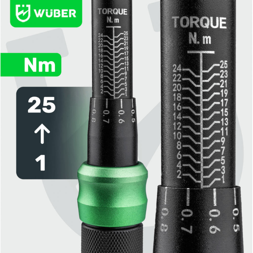 Динамометричен ключ 1/4'', 1-25 Nm - W46001