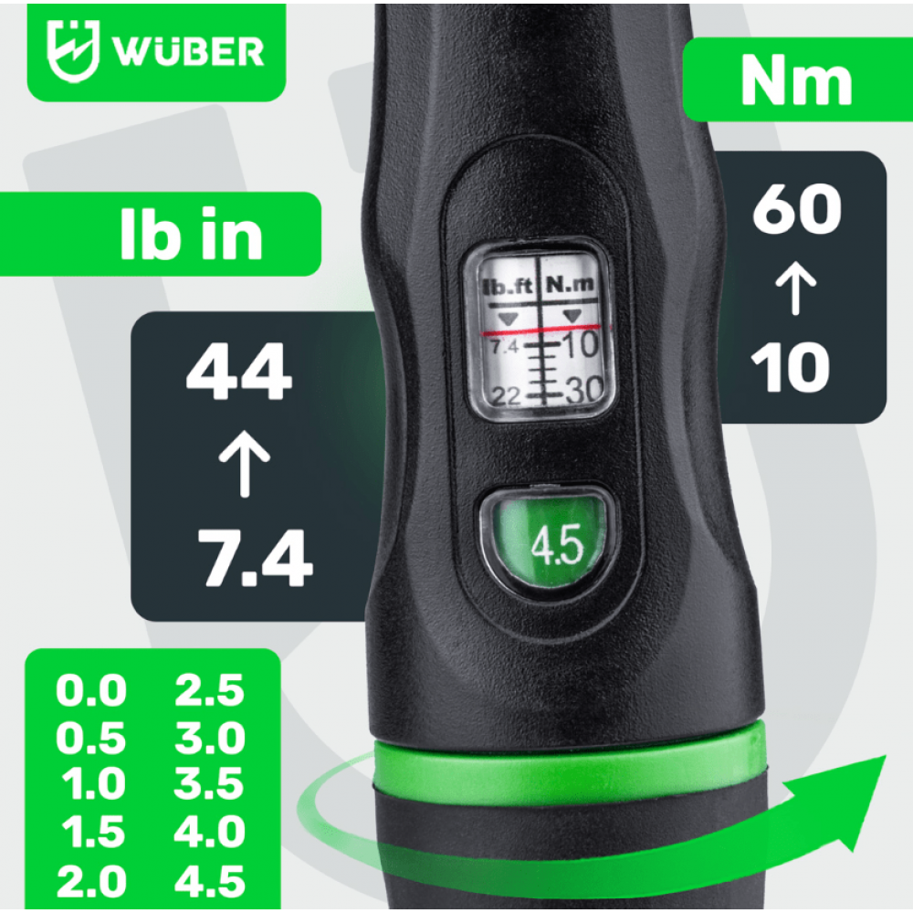Динамометричен ключ 1/2", 10-60 Nm - W46007