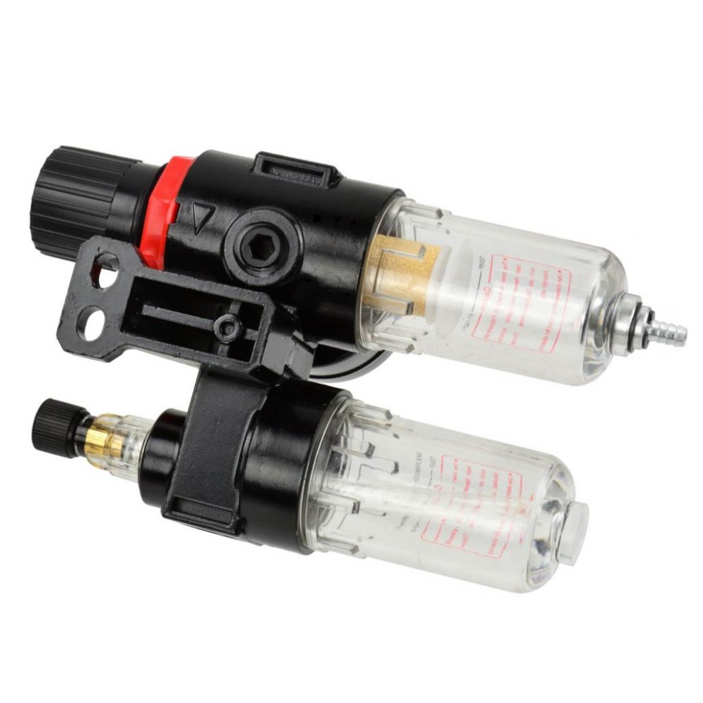 Пневмоподготвяща група / Редуктор с въздушен филтър + 1/4" дехидрататор