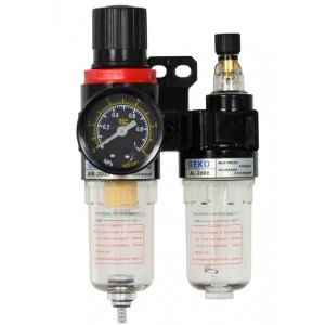 Пневмоподготвяща група / Редуктор с въздушен филтър + 1/4" дехидрататор