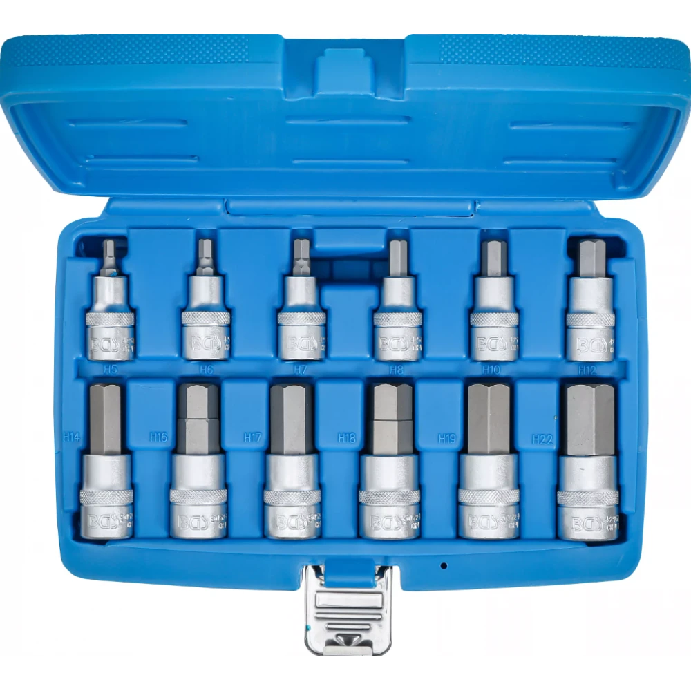 Комплект шестограми на вложка 12 части 1/2" 6-22мм BGS5052