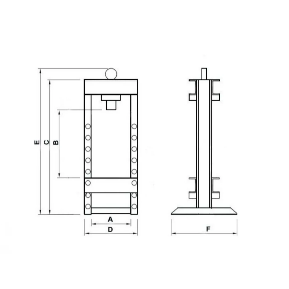 Хидравлична преса с манометър 10 тона V80144