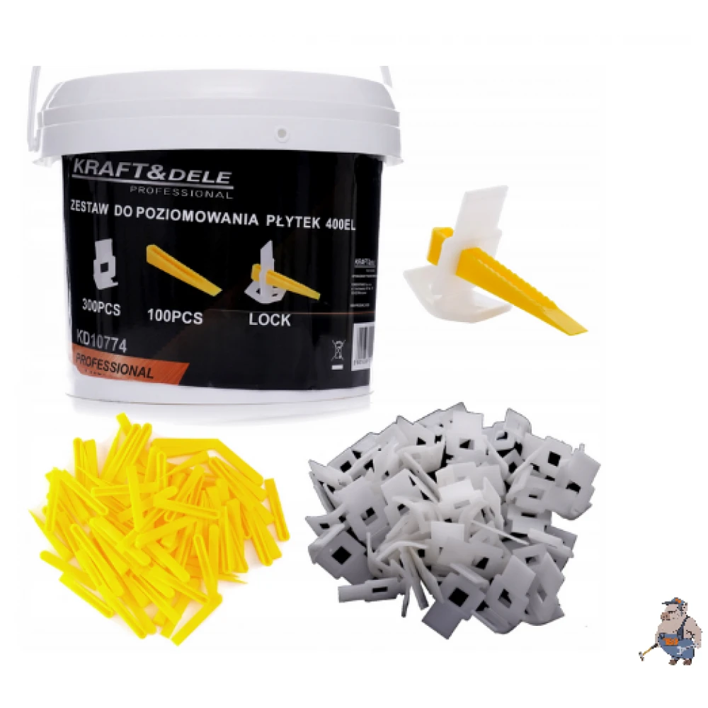 К-кт система за нивелиране / лепене на плочки 400 части KD10774