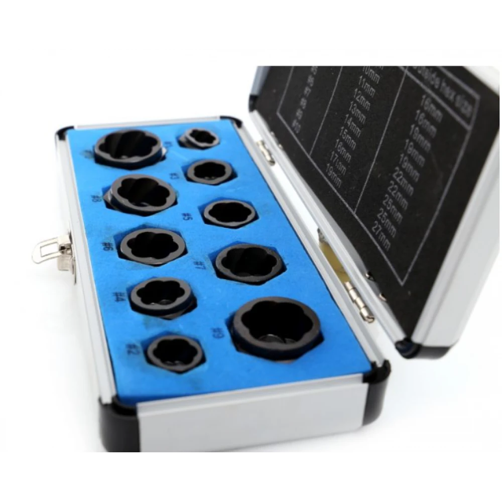 К-кт вложки за отвиване на повредени болтове и гайки 10бр. KD10268