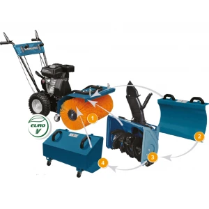 Комбинирана машина 4 в 1 снегорин / метачка / листосъбирачка KS 7HP-MFM 80Е