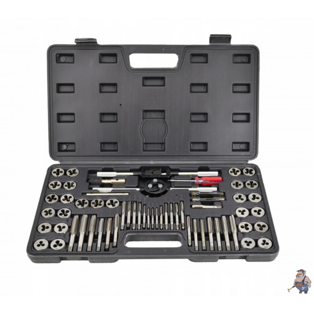 К-кт метчици и плашки 60 части AWTOOLS AW20418 