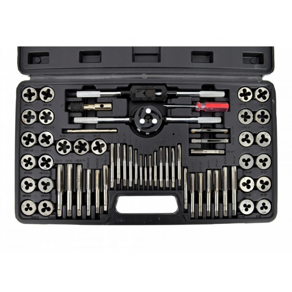 К-кт метчици и плашки 60 части AWTOOLS AW20418 