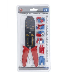 Клещи за кримпване с кабелни обувки 61 части BGS1423