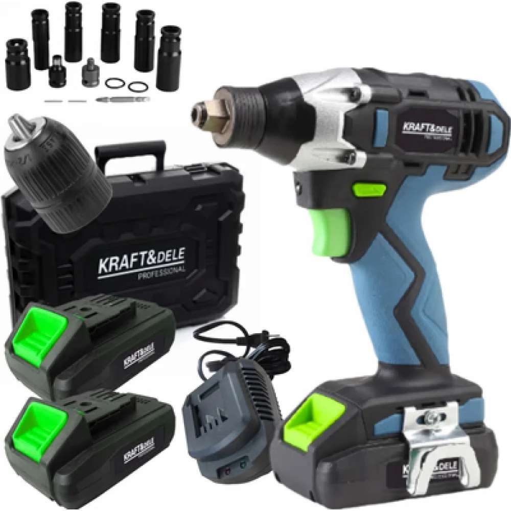 Акумулаторен ударен винтоверт / гайковерт 21V с вложки KD3407