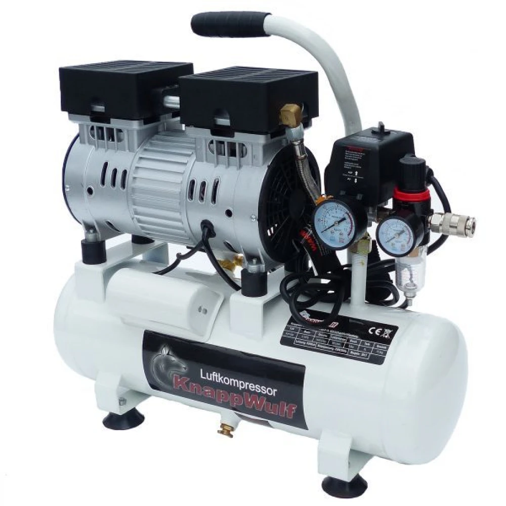 Обезшумен/тих компресор за въздух 8 литра, Knappwulf