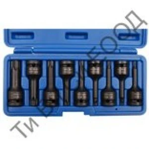 Комплект усилени (ударни) Т-звезди, 9 части, 1/2" BGS Technic