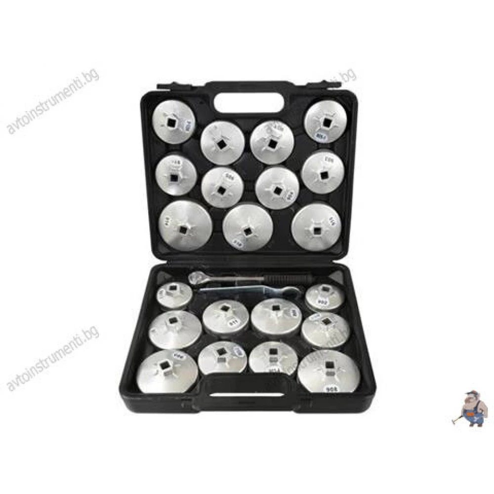 К-кт алуминиеви капачки за смяна на маслен филтър, 23 броя