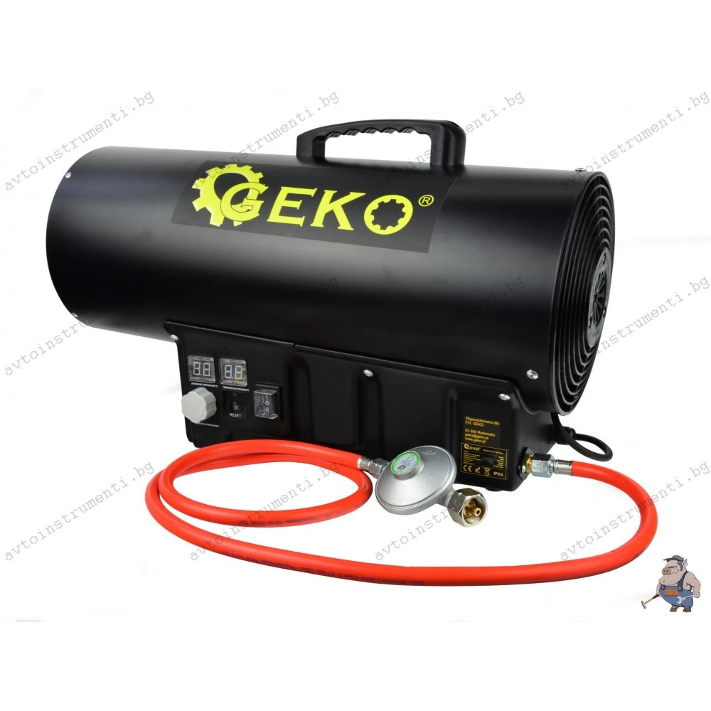 Индустриален газов калорифер/нагревател, 65kW, LPG + термостат и регулатор