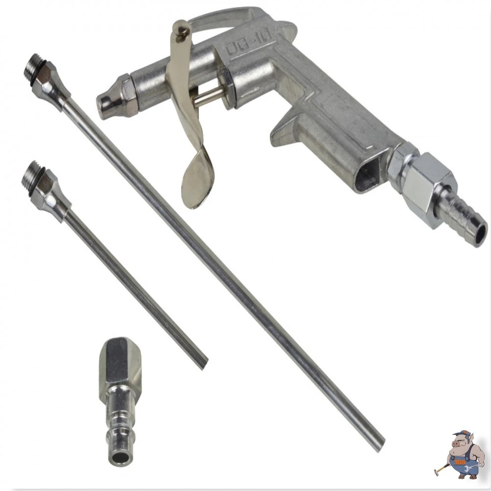 Пневматичен пистолет за обдухване с 5 броя накрайници G01163