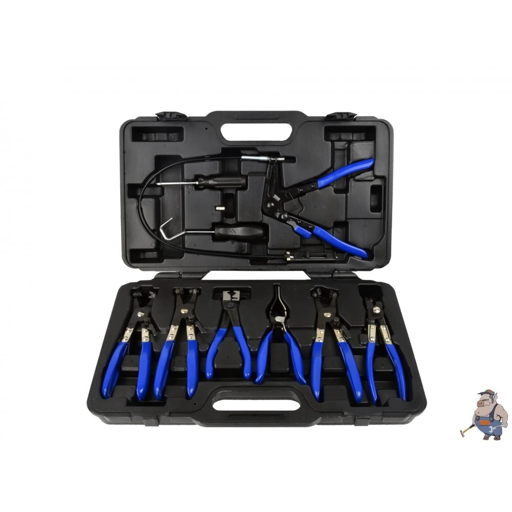 Комплект клещи за скоби на водни съединения 9бр.