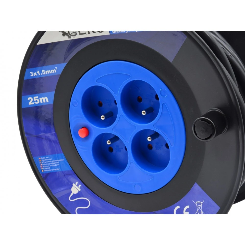 Удължител/Макара с кабел 25м 3x1.5mm2