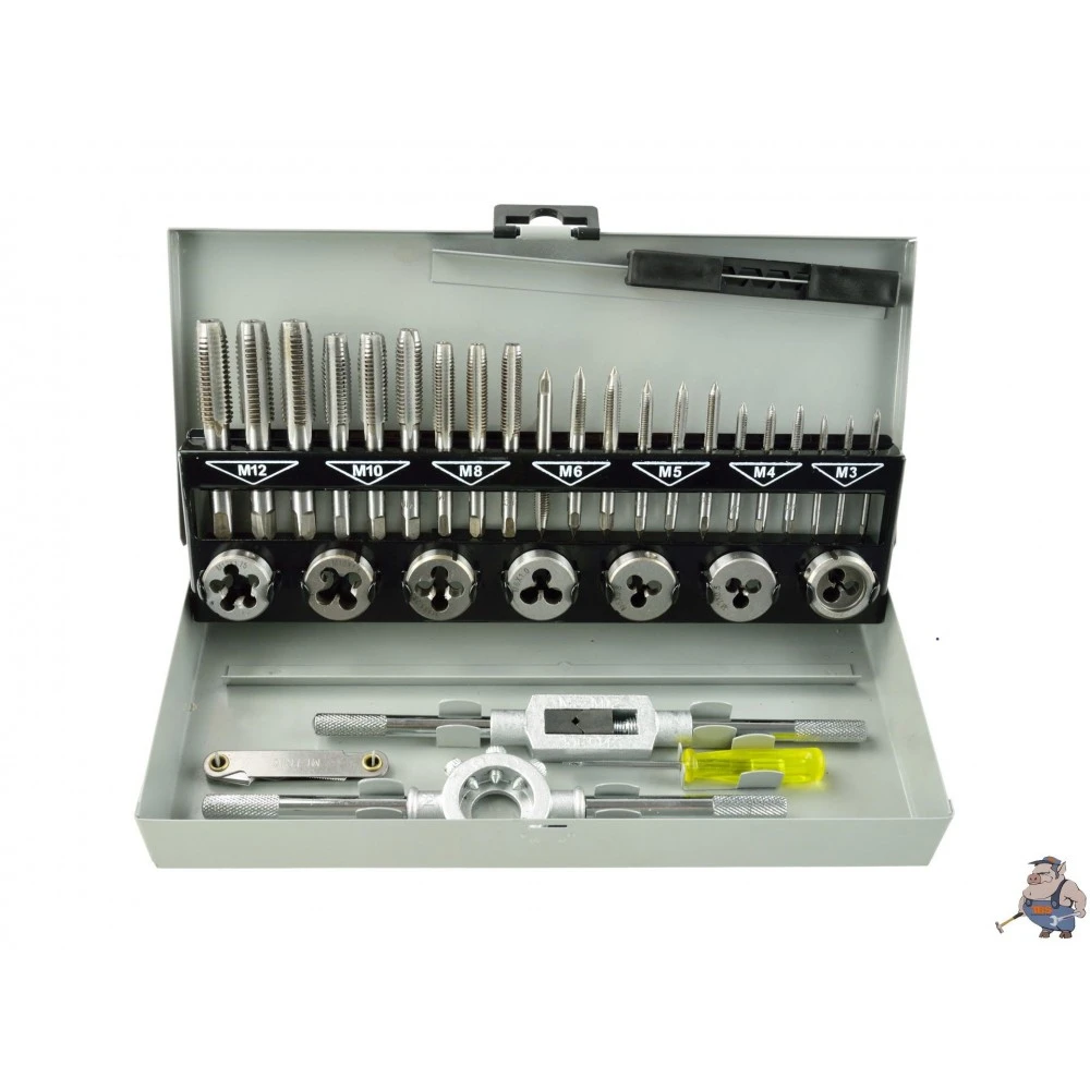 Комплект метчици и плашки М3-М12 32бр.