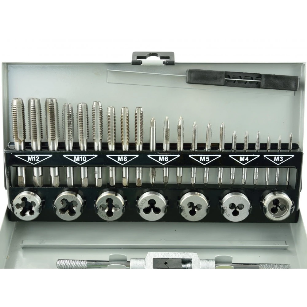 Комплект метчици и плашки М3-М12 32бр.