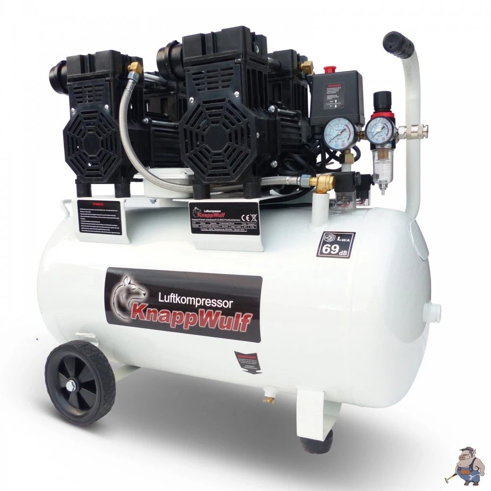 Компресор ОБЕЗШУМЕН / ТИХ ( безмаслен ) 70 литра KW2070