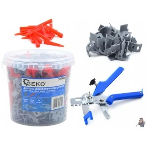 К-кт за нивелиране / изравяване на плочки (400 части + клещи)