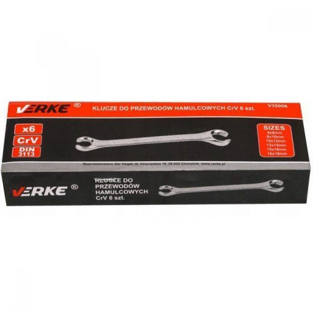 К-кт рязани ключове за спирачни тръбички 6бр.