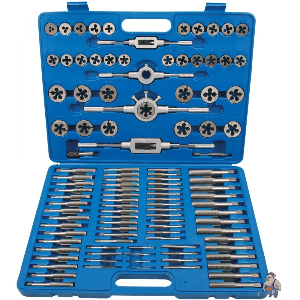 Професионален к-кт метчици и плашки, 110 бр.,М2-М18 BGS Technic