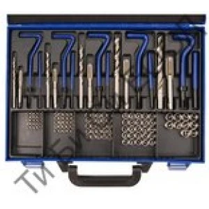 Комплект за възстановяване/поправка на резби,130бр. BGS Technic