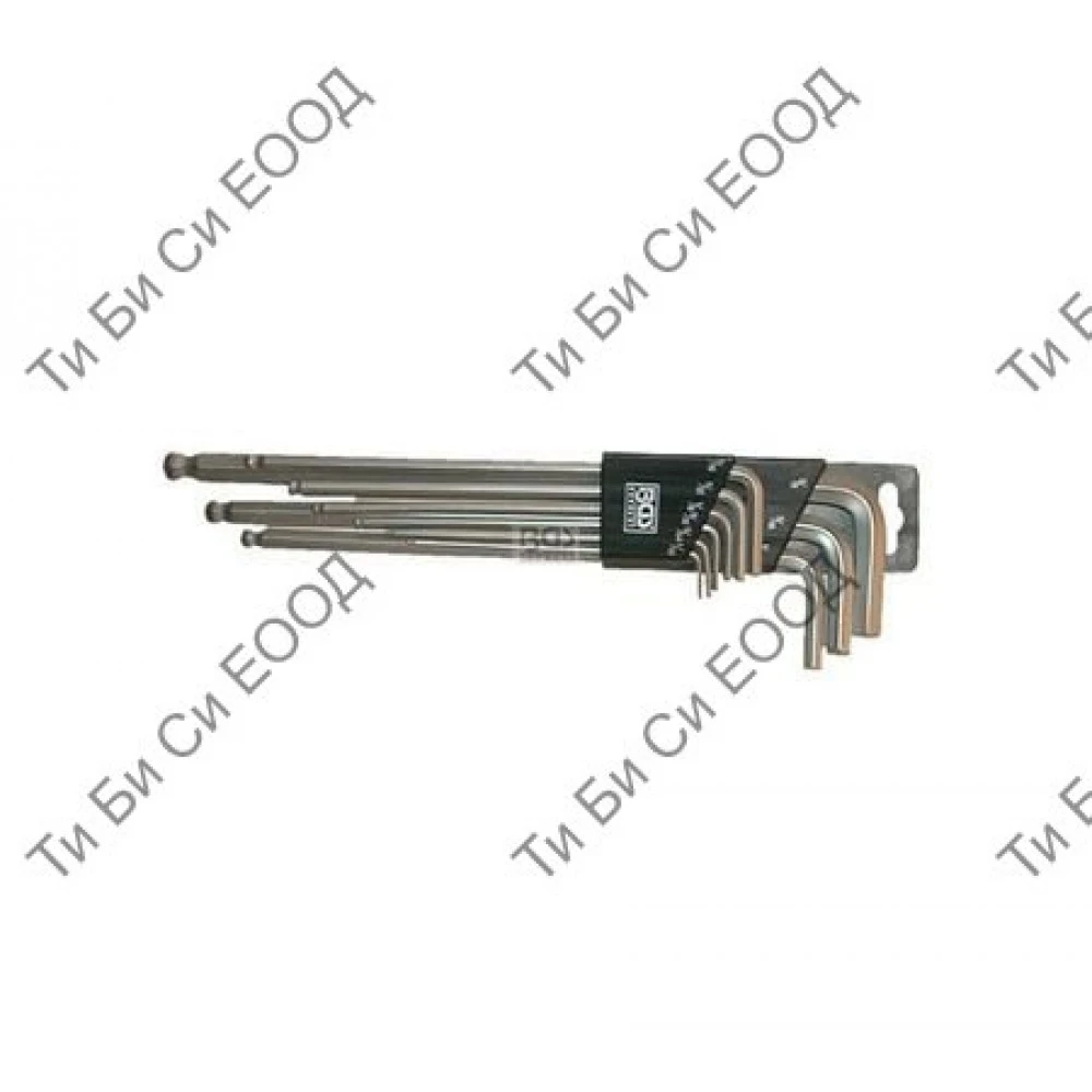 Комплект инчови Г-образни шестограми 9бр. BGS Technic