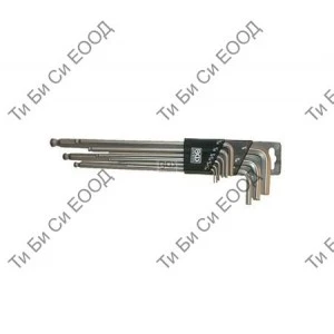 Комплект инчови Г-образни шестограми 9бр. BGS Technic