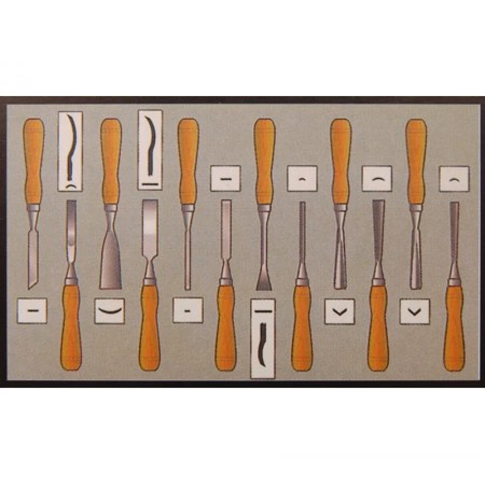 Комплект дърводелски длета 12бр.