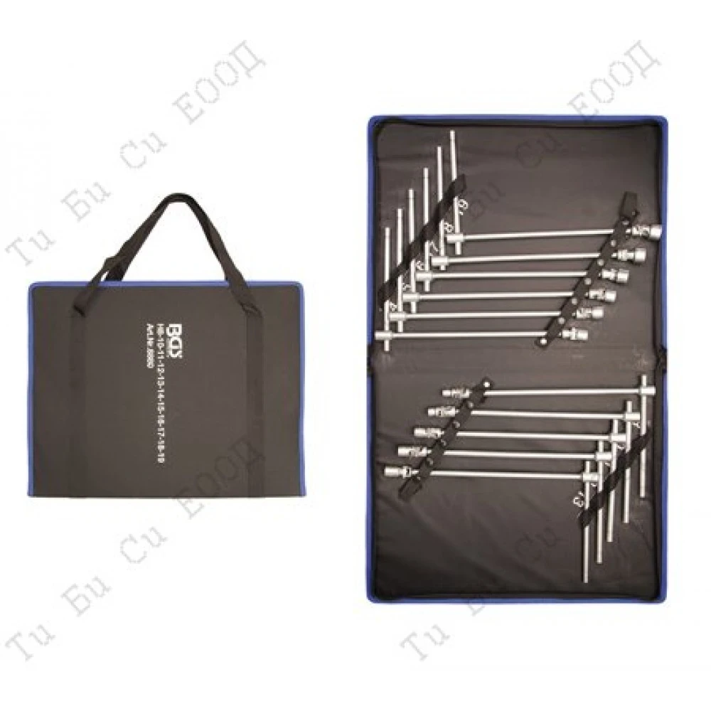 комплект ключове с Т-образна дръжка и чупеща глава, 8 - 19мм. BGS Technic